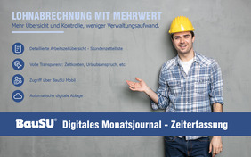BauSU Digitales Monatsjournal in der Zeiterfassung